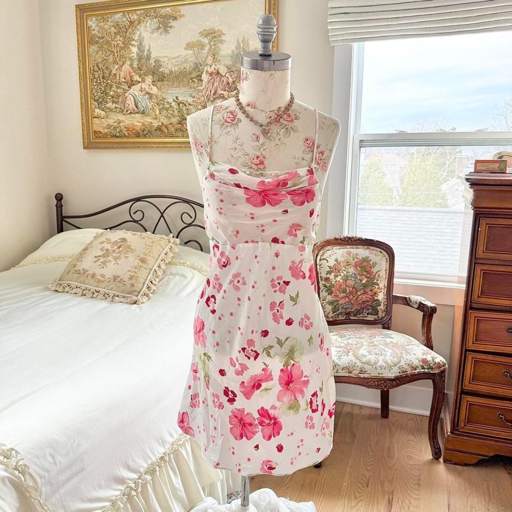 pink floral slip dress y2k Delicates slip dress size small
